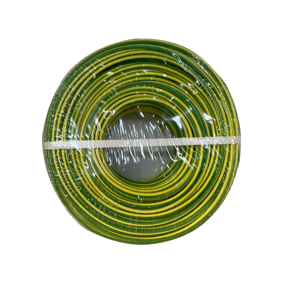 Athilex 1 × 6,0 mm² H07Z1-K Grün/Gelb Verzinnt und UV-beständig - B2CA 100 Meter