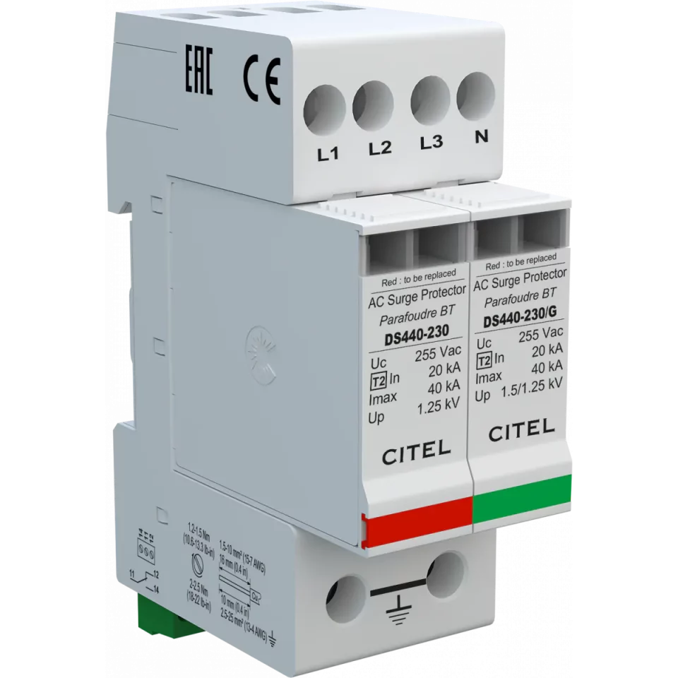 Citel 311732 AC Surge arrestor, Type 2 (DS440S-230/G)