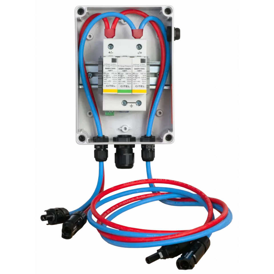 Citel 158552 PV-String PV-DC-Generatoranschlußkasten mit Kombi-Ableiter Typ 1+2 SPD (CiPlug1-51VG-12)