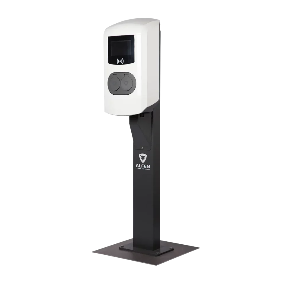 Alfen Eve Double Pro-line 3PH, 2C, 32 A, RFID, Smart Charging Network, Logo, Backoffice E-Flux