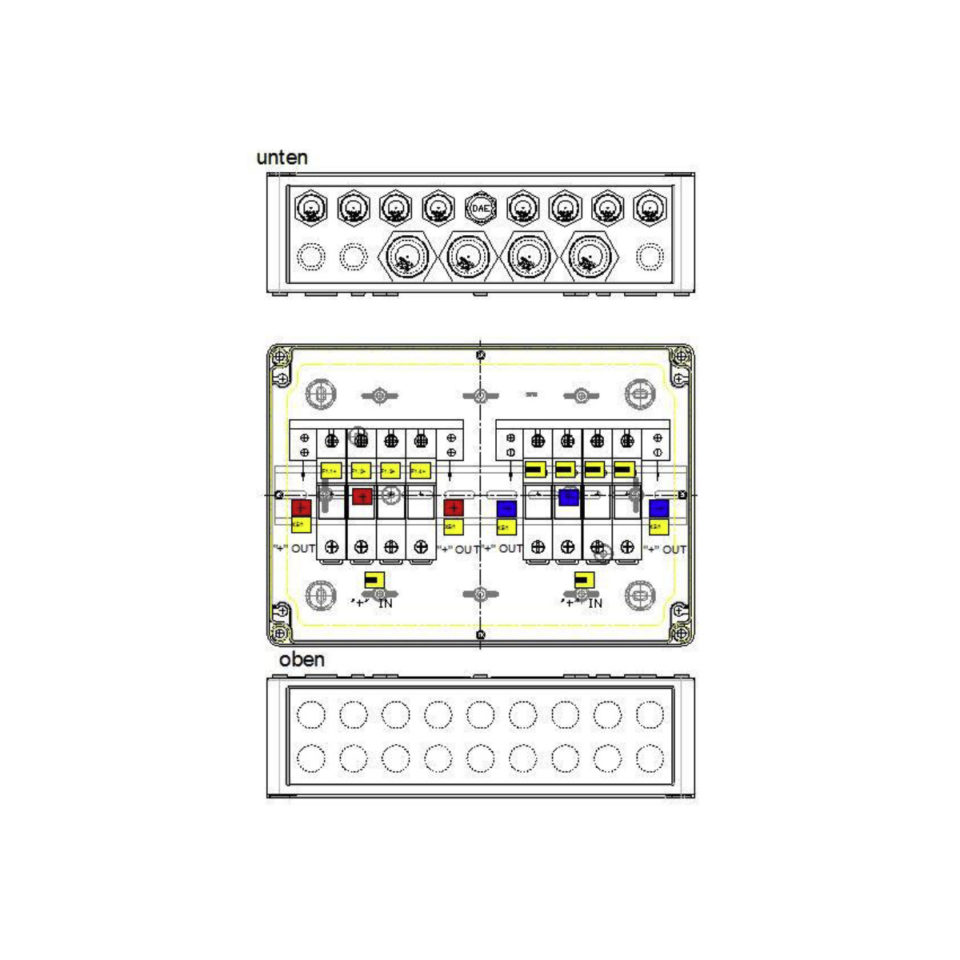 Enwitec 10014346 Generatoranschlusskasten 1 MPPT 1-4 Stränge ohne Überspannungsschutz