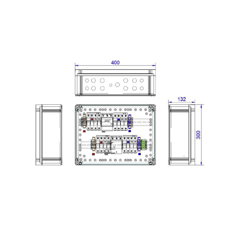 enwitec 10012769 Generatoranschlusskasten 2 MPPT 3-4 Stränge SPD Typ 2