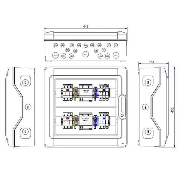 enwitec 10013312 Generatoranschlusskasten TYPE S-1000-2x3S(x2)xx-X-BC-PC-1.0