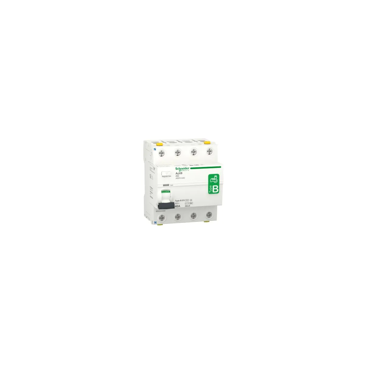 Schneider Electric A9F79420 (MCB) Acti9 IC60N - 4P - C20 - 6000A (IEC/EN 60898-1) - 10kA (IEC/EN 60947-2)