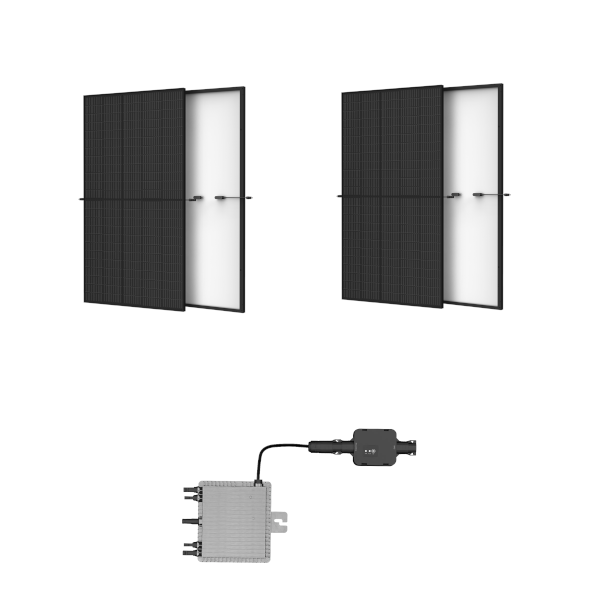 Balkonkraftwerk 2 × PV-Modul Trina Vertex S Mono PERC 395 W + Mikro-Wechselrichter Deye SUN-M80G3-EU-Q0