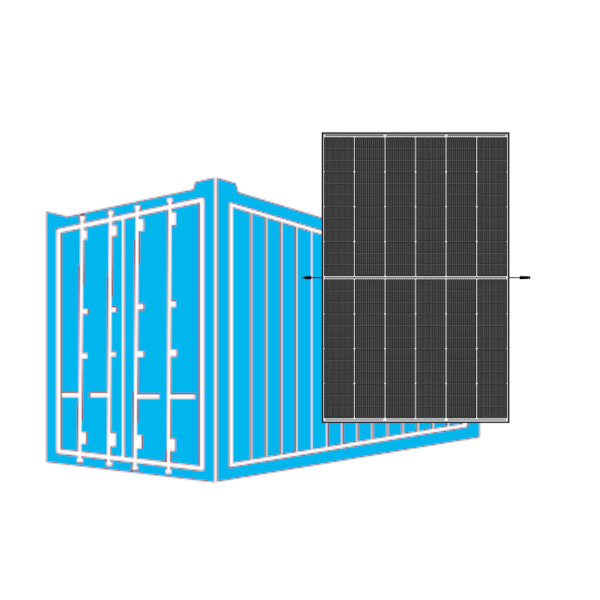 Container 936 × Trina Vertex S+ TSM-430NEG9R.28 430 W Schwarzer Rahmen Doppelglas