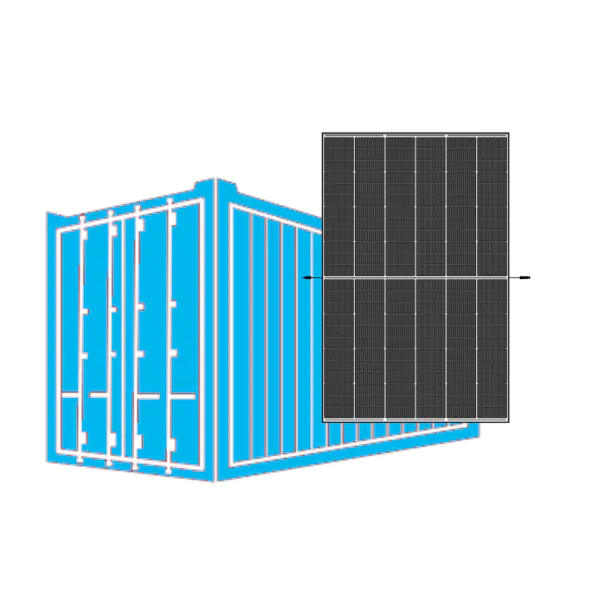 Container 936 × Trina Vertex S+ TSM-450NEG9R.28 450 W Schwarzer Rahmen Doppelglas