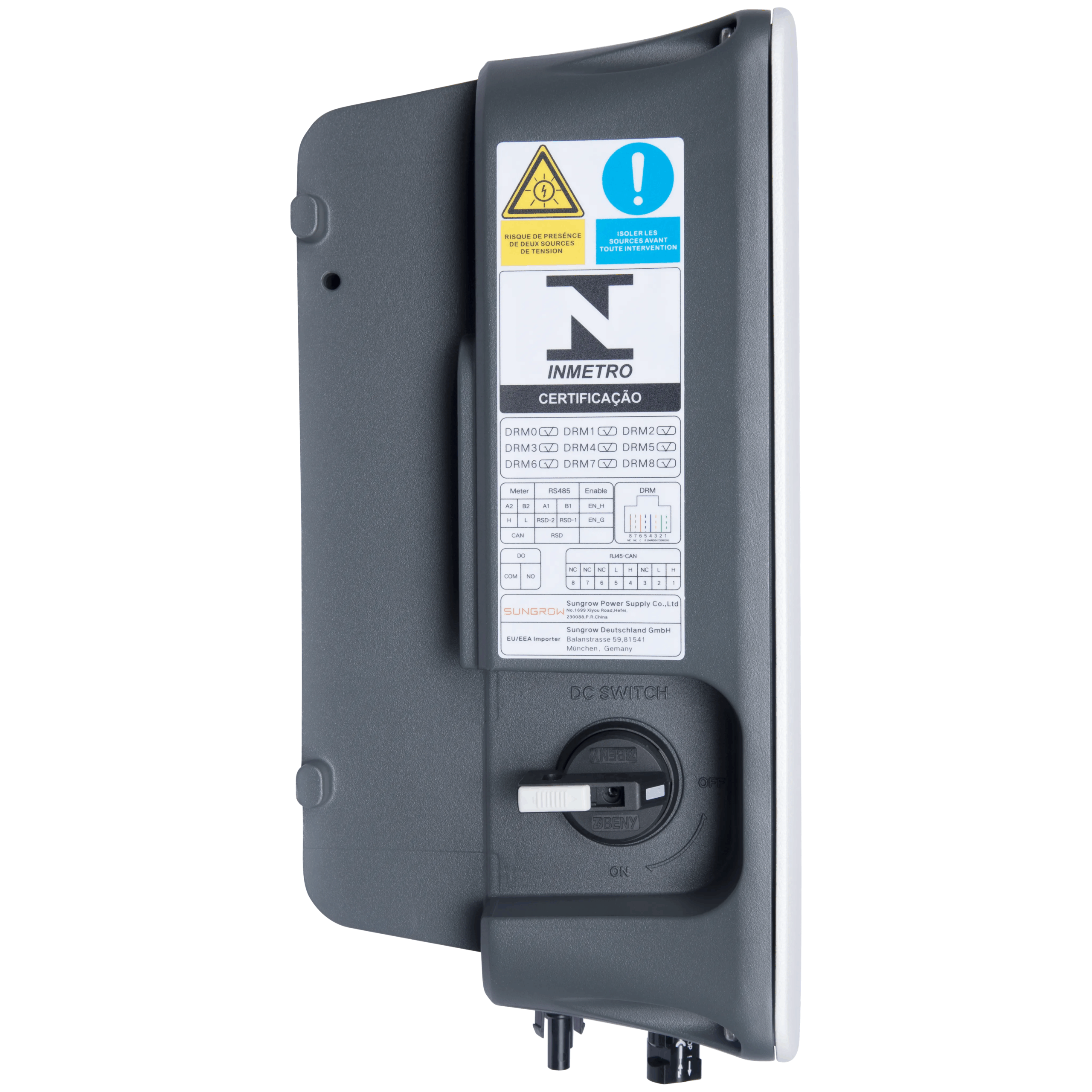 Sungrow SH5.0RS-OR 1PH Hybrid-Wechselrichter 5 kW optimiererbereit Seite Sungrow SH5.0RS-OR 1PH Hybrid-Wechselrichter 5 kW optimiererbereit