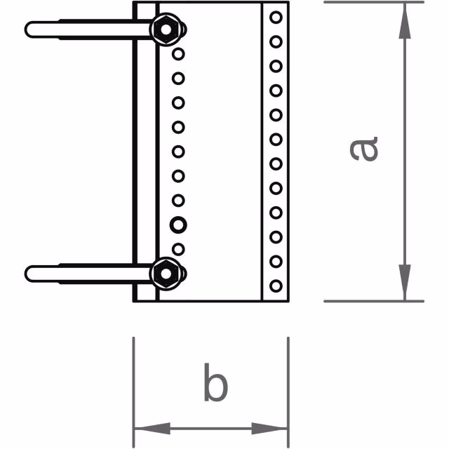 novotegra 03-000257 Doppel-Dachhaken-Set ZD 40 M12 Technische Zeichnung von novotegra 03-000257 Doppel-Dachhaken-Set ZD 40 M12