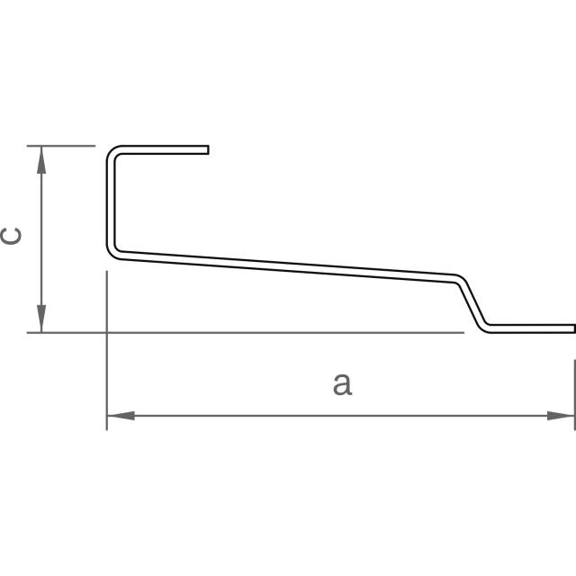 novotegra 03-000411 Dachhaken-Set BS C-Form VA2 mit Blech Technische Zeichnung von novotegra 03-000411 Dachhaken-Set BS C-Form VA2 mit Blech