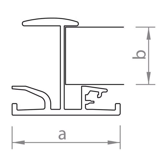 novotegra 03-001388 Einlegeschiene 40 5,40m sw Technische Zeichnung von novotegra 03-001388 Einlegeschiene 40 5,40m sw