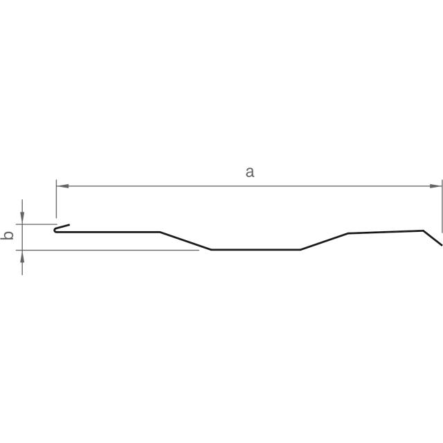 novotegra 03-001464 Windleitblech 13° 2,35 m Technische Zeichnung von novotegra 03-001464 Windleitblech 13° 2,35 m