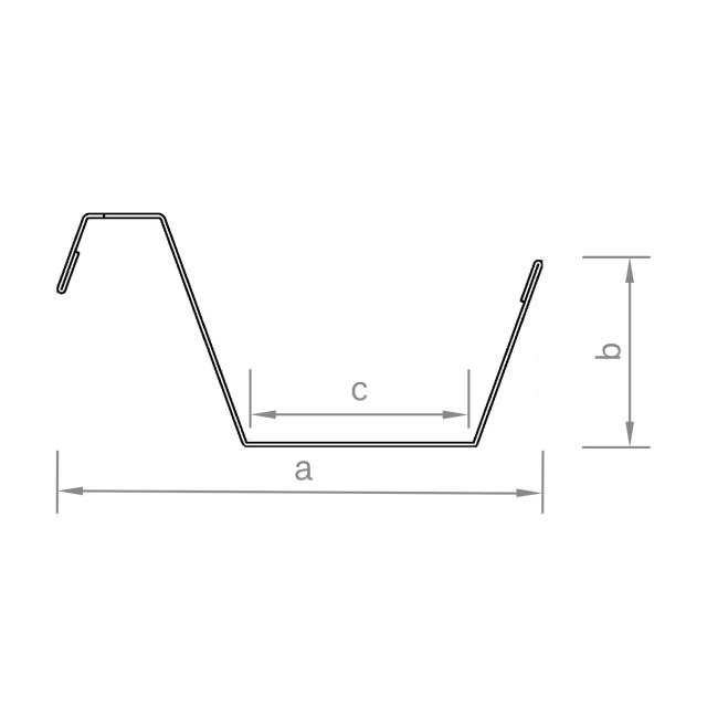 novotegra 03-001544 Kabelkanal Modulstütze 2,00m Technische Zeichnung von novotegra 03-001544 Kabelkanal Modulstütze 2,00m